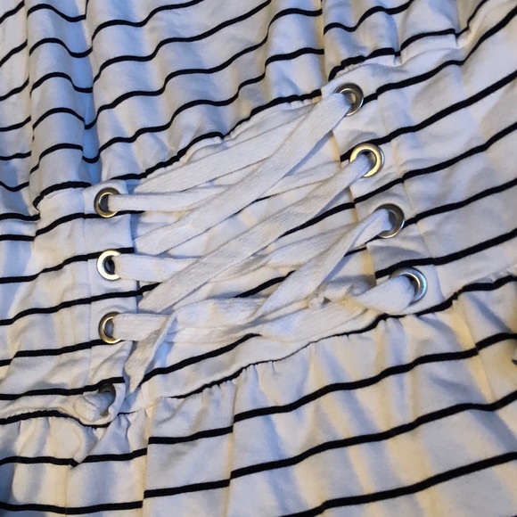 Express One Eleven Striped Corset Top • Small - Picture 5 of 6